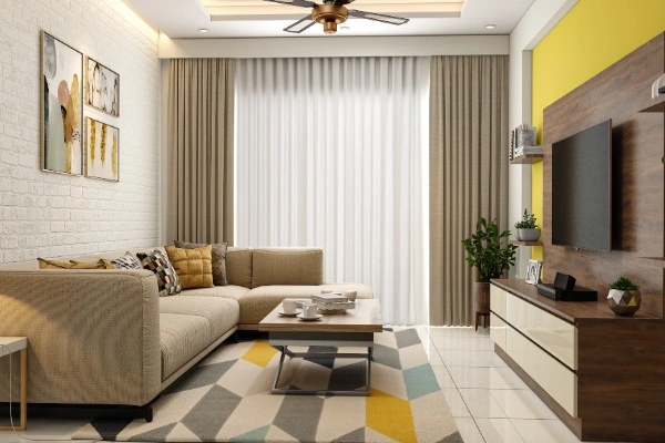 An elegant and sophisticated Living room  set up for mature sensibilties