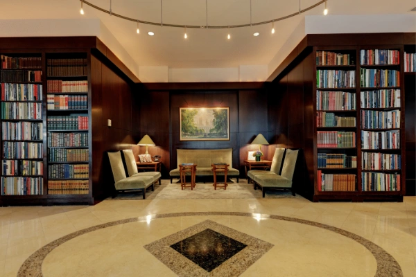 This living room is book lover's paradise